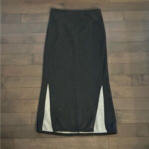 Free People Charcoal Gray Stretchy Pencil Skirt Size M
